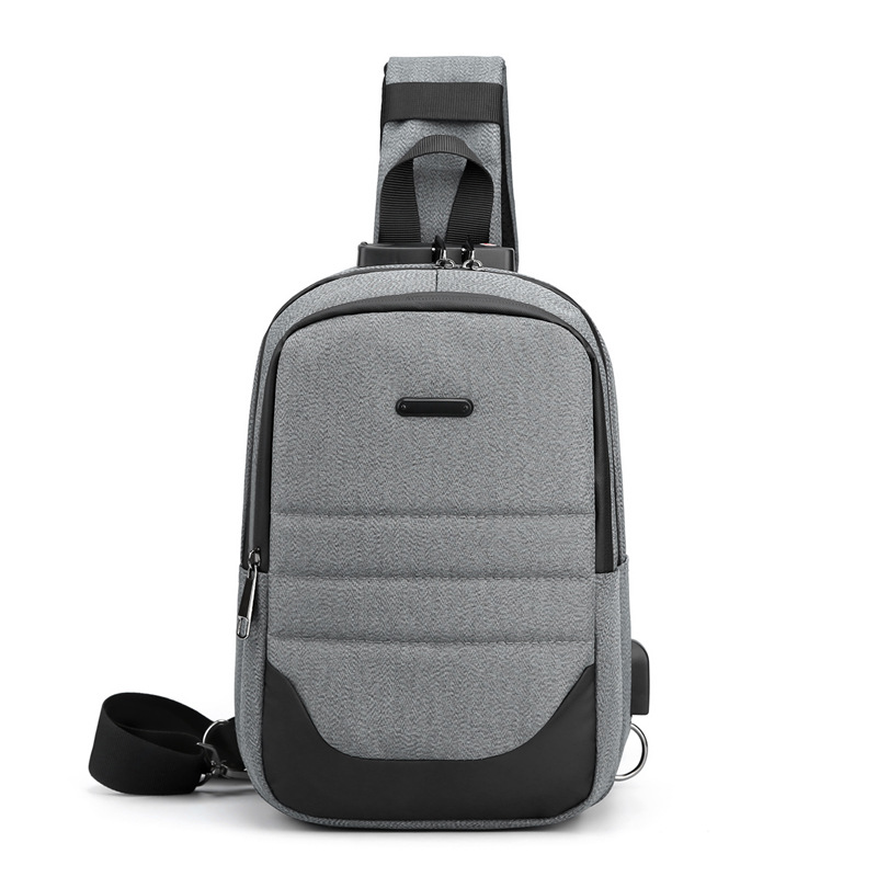 Manufacturer Wholesale 2026 Casual Men's Chest Bag New Model Password Lock Single Shoulder Crossbody Bag Large Capacity Tablet Bag