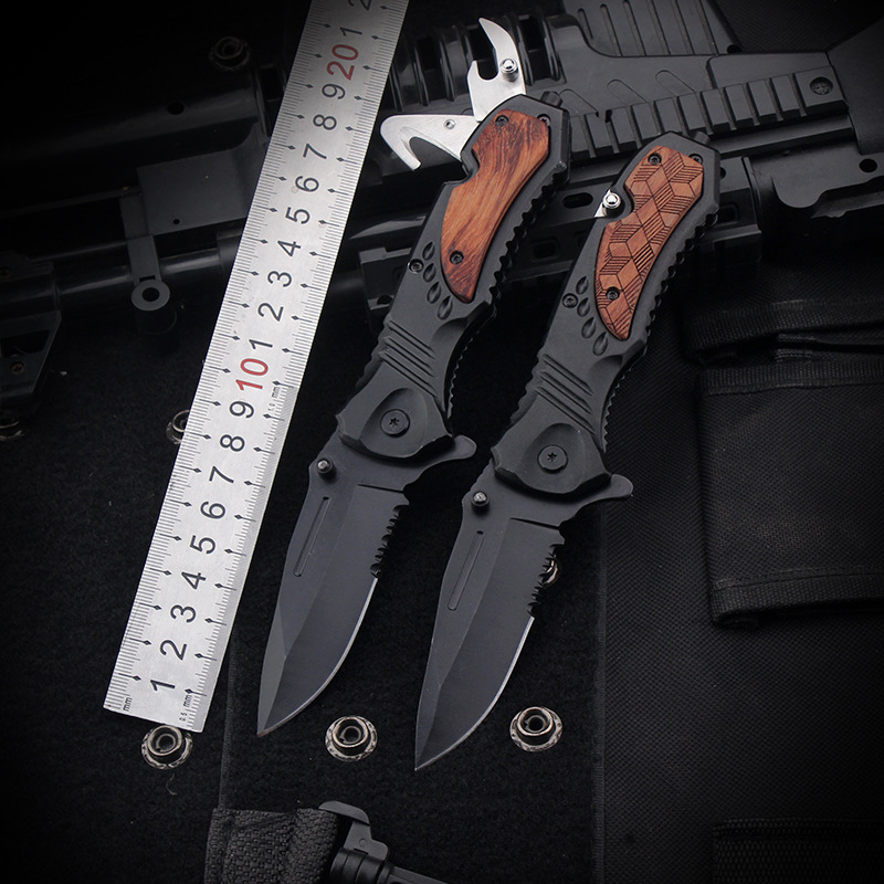 Nuevo cuchillo plegable multifuncional transfronterizo herramientas al aire libre de supervivencia de alta dureza cuchillo de fruta