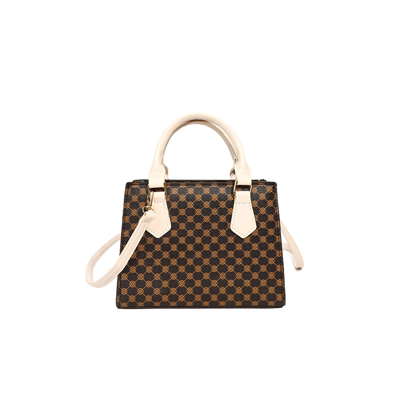 Bolso tote con estampado retro de PU para uso diario