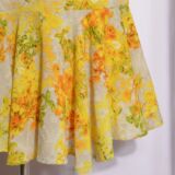 Желтая летняя длинная юбка, платье, французский стиль