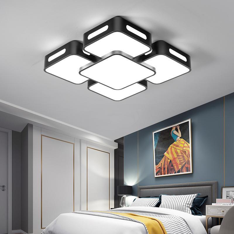 2025 New Led Living Room Lamp Simple Modern Elegant Home Ceiling Lamp Bedroom Lamp Rectangular Chandelier