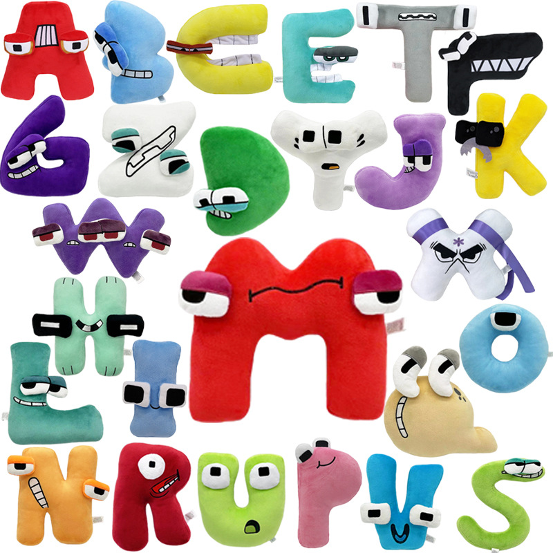 跨境新品字母玩具alphabet lore plush毛绒公仔 毛绒玩偶现货批发