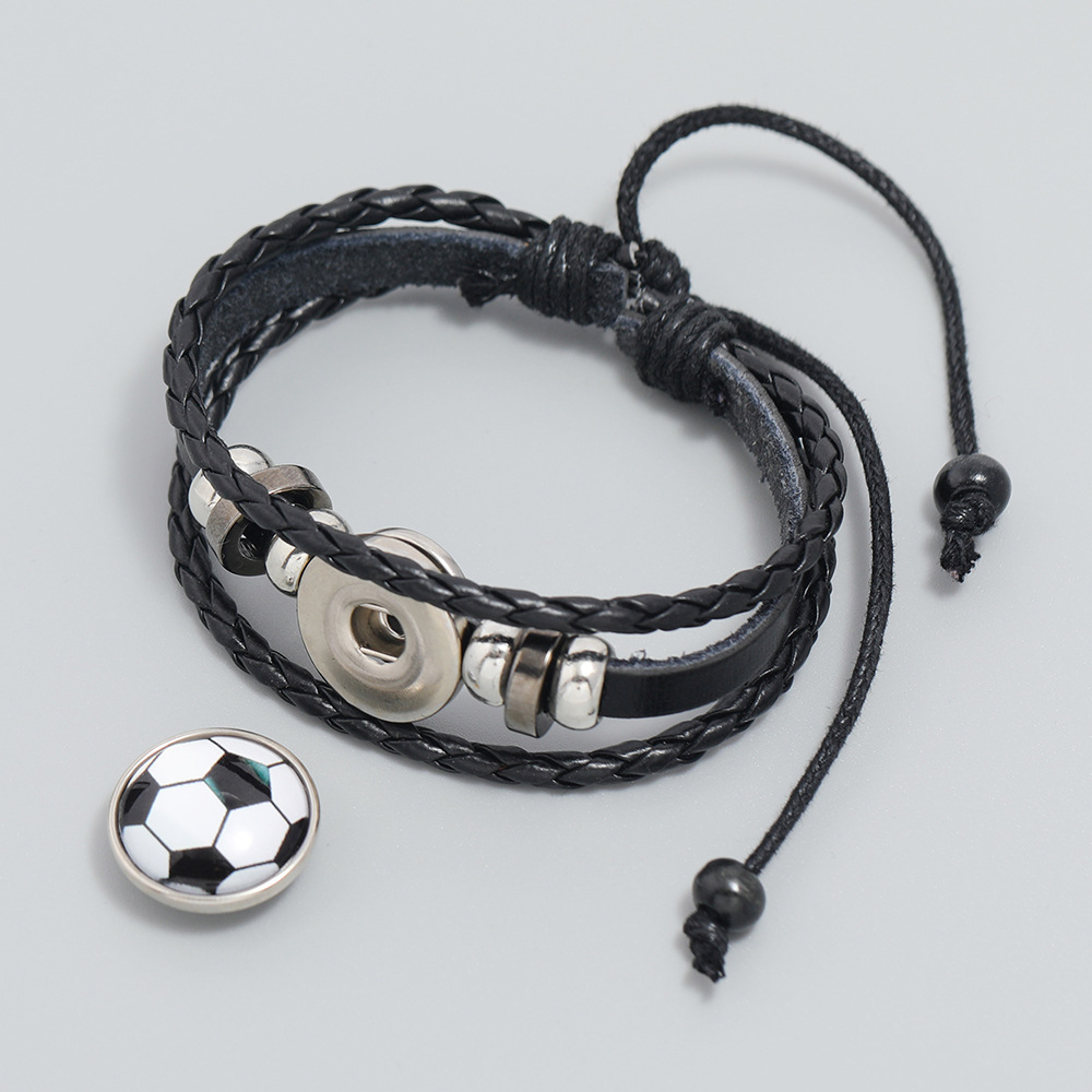 Joyería De Moda Personalizada Abalorios Fanáticos Del Fútbol Regalo Conmemorativo Pulsera Deportiva display picture 5