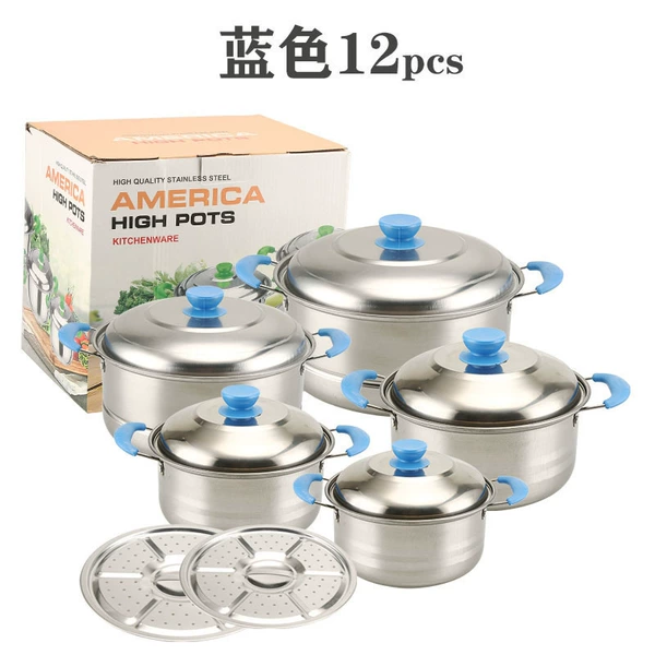 12 pieces of steel cover-blue (with 2 pieces of steamed slices)