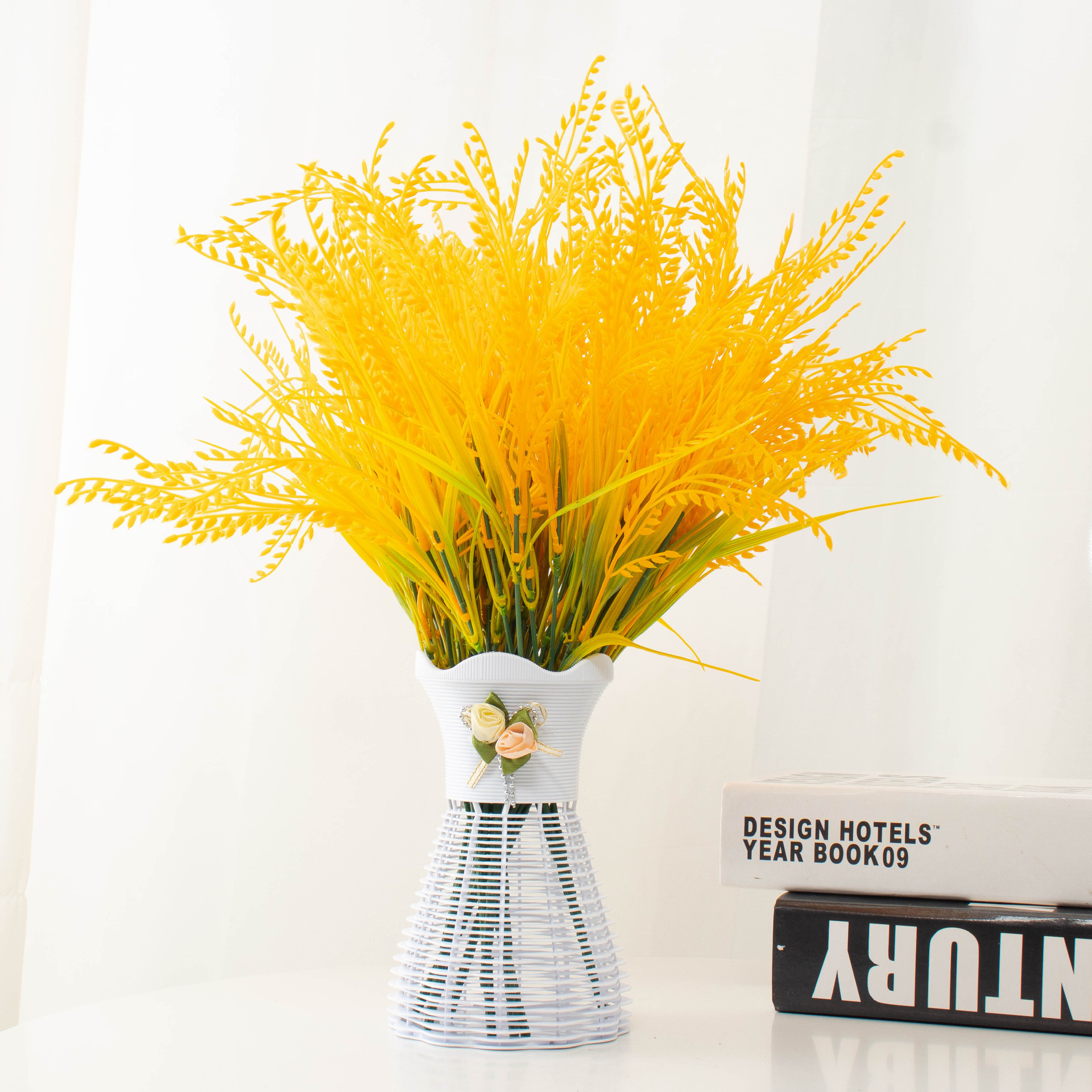 仿真稻穀7叉5叉稻穀裝飾仿真花田園農作物擺放花道具攝影布景