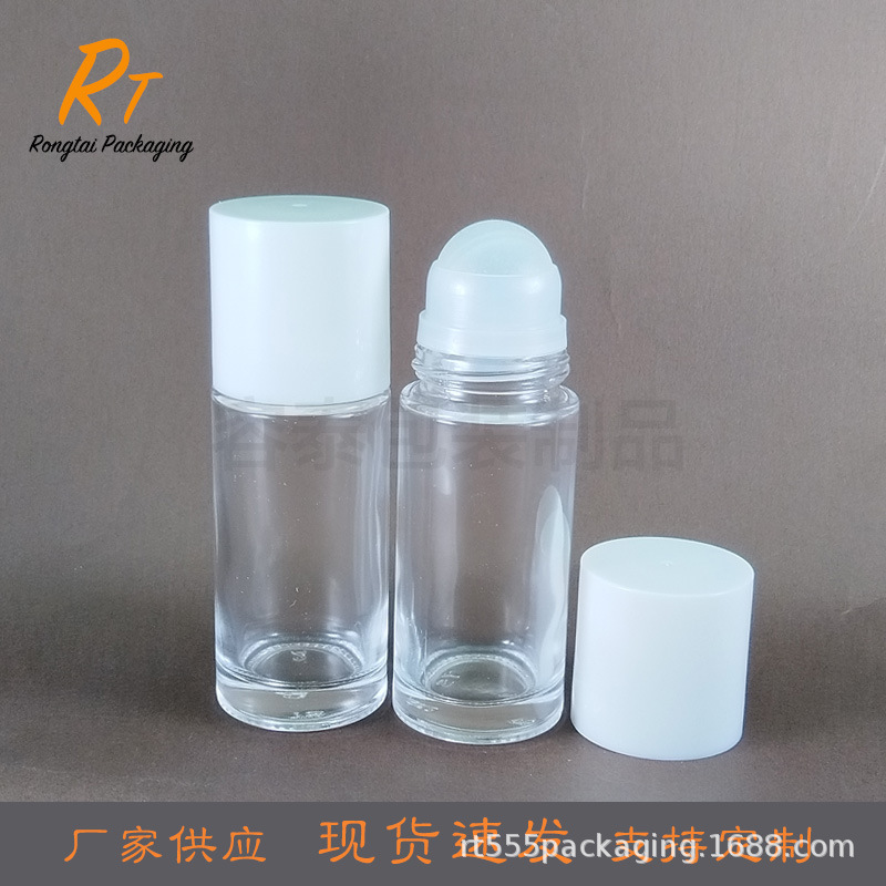 新款现货精油瓶50ml玻璃滚珠瓶按摩钢珠瓶香水走珠瓶精油分装瓶子|undefined