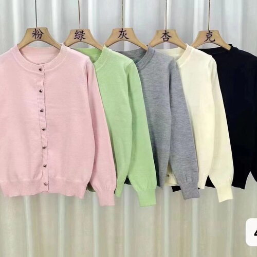 Cozy Pink Bear Fur Heart-shaped Button Cardigan for Women - Spring and Autumn Outerwear, Loose and Lazy Knit Small V-Neck Top