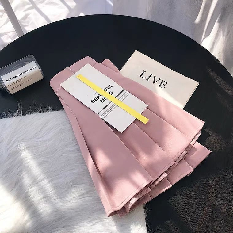 JK 유니폼 셔츠 치마 원피스 주름 치마 여성 봄과 여름 투피스 세트 스커트 반팔 티셔츠 여성용 여름