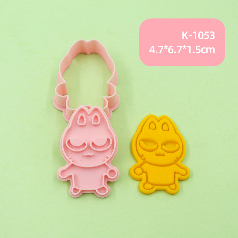 Bige Multi-Building Biscuit Molde Dibujos animados Lindo Animal Siam Lip Home Baking Refer Parche Piedra Plástico Clay image 18