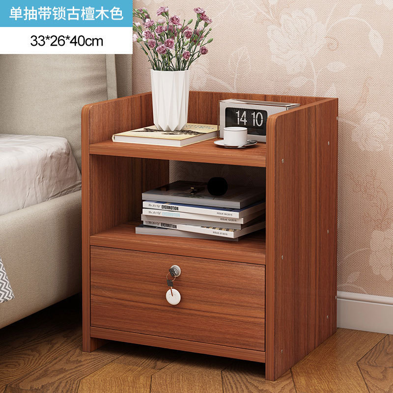 Mesita de noche, estante pequeño minimalista moderno, dormitorio principal simple, nuevo armario de almacenamiento, pequeño armario junto a la cama