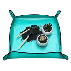 亞馬遜園藝地墊家庭園藝換土墊陽台花盆翻土換水防水墊花園美植袋