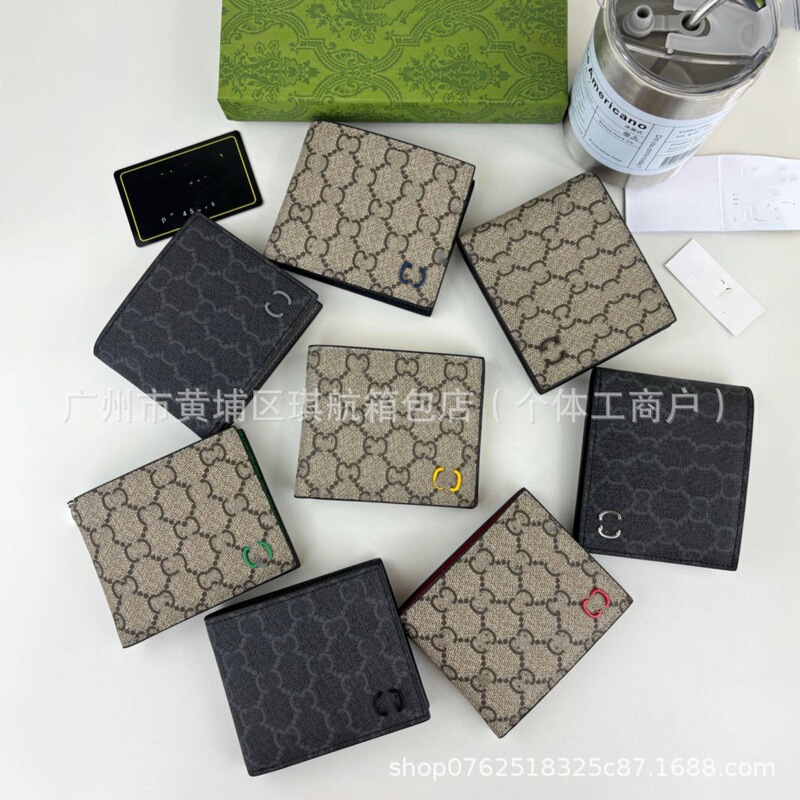 Factory direct sale GG Supreme short wallet card holder classic retro 80% off short wallet coin purse for men