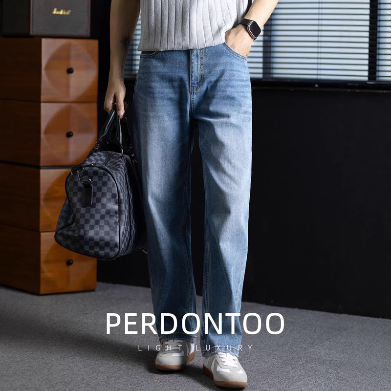 Urban Fashion! Men's Washed Skin-Friendly Cotton Jeans 2026 Summer New Style Anti-Wrinkle Stain-Resistant Loose Straight Pants Urban Fashion! Men's Washed Skin-Friendly Cotton Jeans 2026 Summer New Style Anti-Wrinkle Stain-Resistant Loose Straight Pants