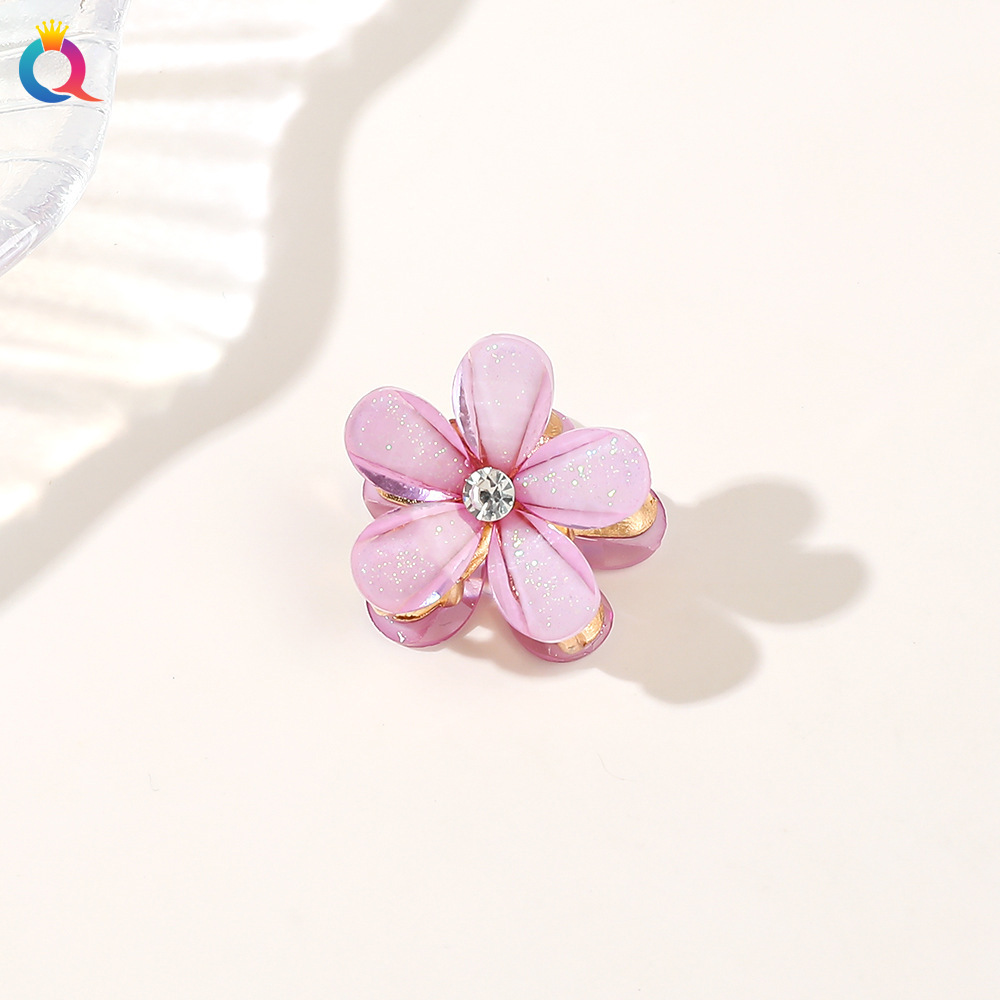 Qiyue small fresh metal flower small grab clip broken hair Pearl small clip female bangs clip side clip hair accessories wholesale_voghion.com