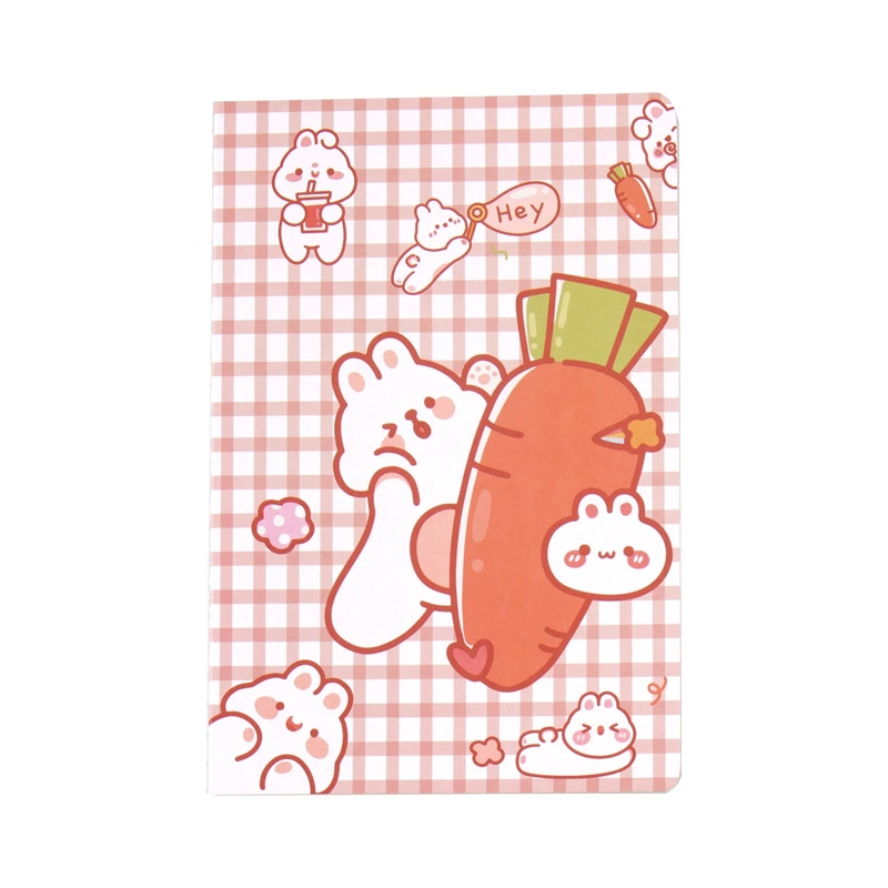 Cartoon notebook for students, book, laptop, print, scheduler