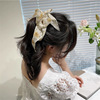 Hairgrip from pearl with bow, hair accessory, fashionable hairpins with tassels, Korean style, wholesale