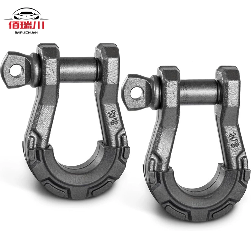 Кольцевая скоба D-образной формы 3/4 дюйма, полностью кованая, с пальцем 7/8, прочность на разрыв 79500 фунтов и тяговое усилие 9 тонн, сверхмощная.