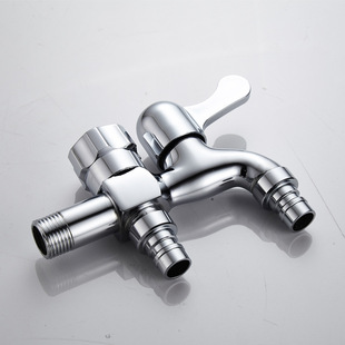 New Washing Machine Faucet with One Inlet and Two Outlets, Dual-Use, One Inlet and Two Outlets, Household Dual-Control Universal Connector, Fine Copper