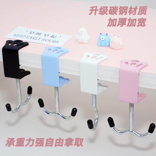 Powerful Double Hook School Bag Hook, Removable Tableside Multi-Functional Hook, Punch-Free Bag Hook, Daily Portable Hook