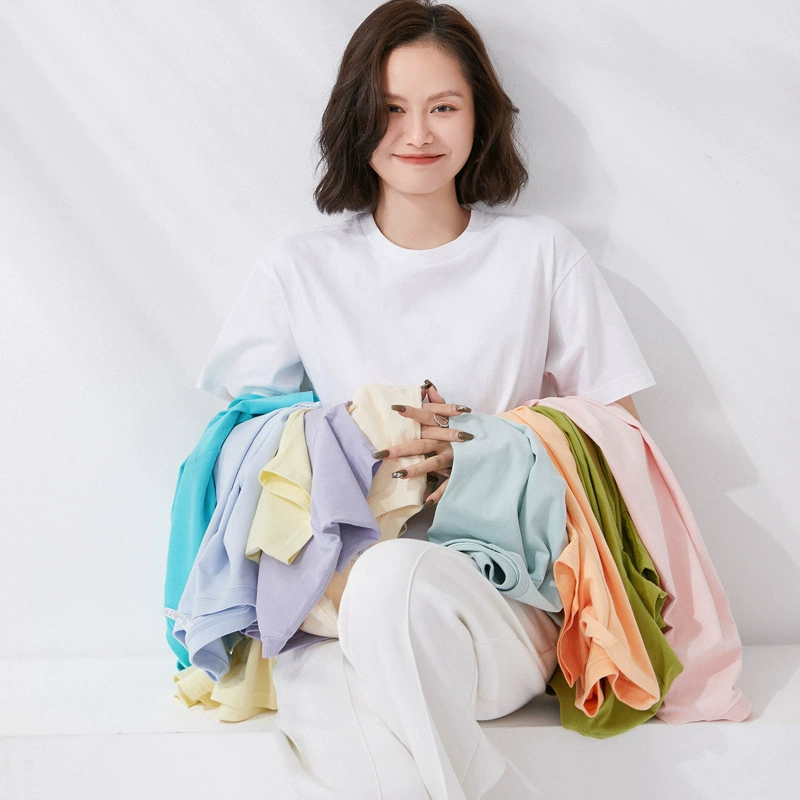 2024 Летняя новая хлопчатобумажная удобная ткань многоцветная мода дикий большой размер свободный тонкий для мужчин и женщин с короткими рукавами