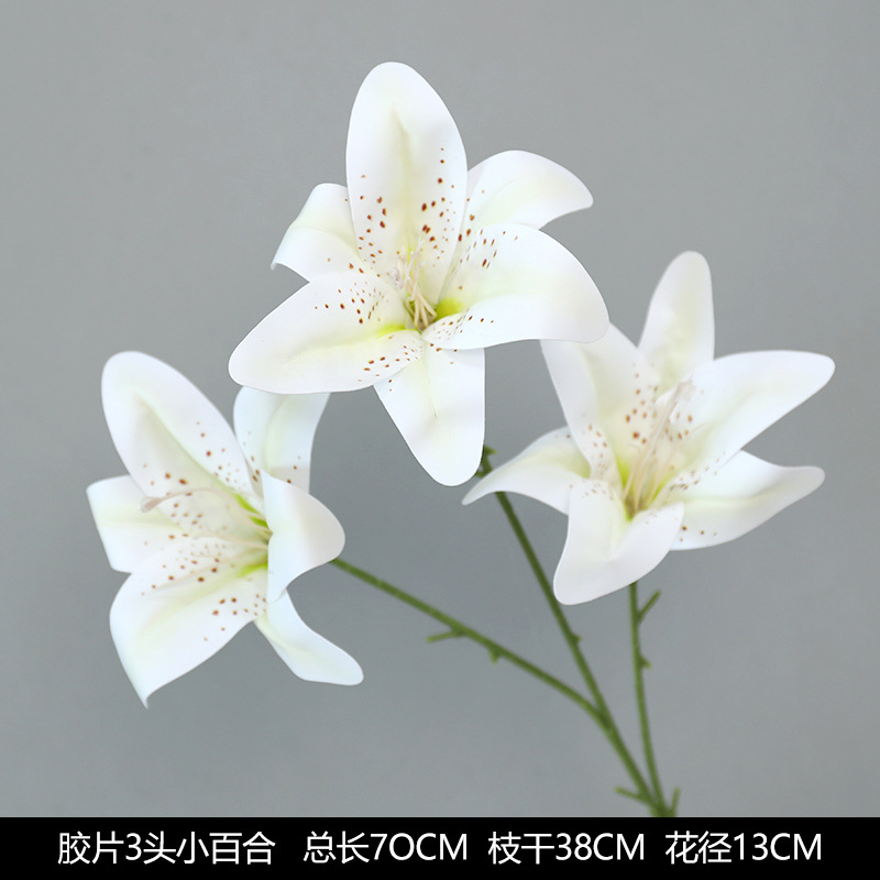 Plastic cloth small lily white