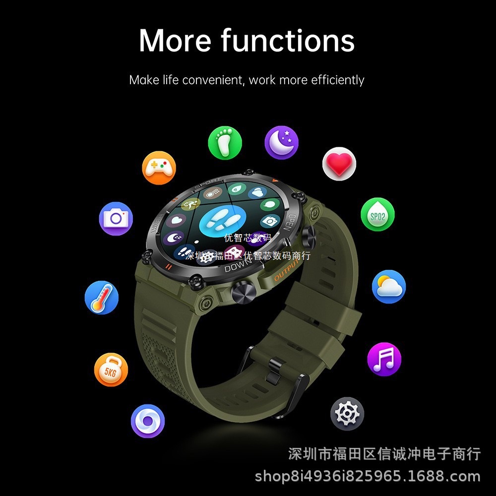 K56pro nuevo reloj inteligente Bluetooth llamada al aire libre pedómetro deportivo tres prevención frecuencia cardíaca monitoreo de oxígeno en sangre tiempo