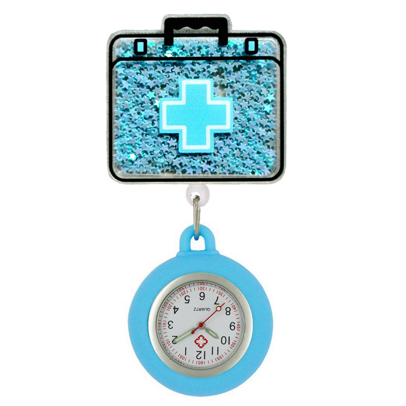 Icono médico creativo del hospital enfermera médico unisex acrílico brillante retraíble clip de carrete de insignia FO