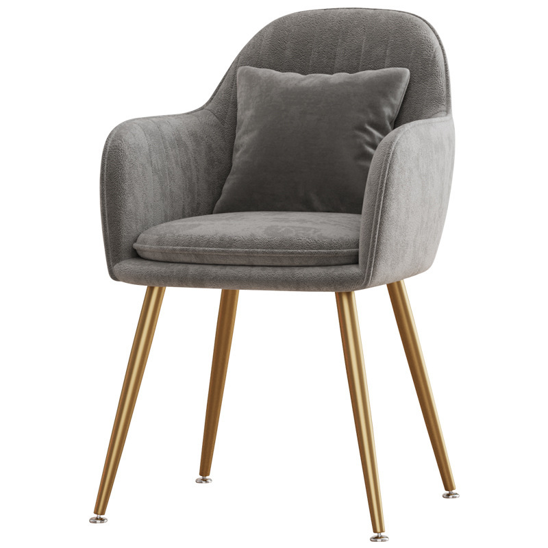 Silla de lujo escandinava respaldada dormitorio de niñas en línea casera maquillaje rojo guarnición comedor de manicuras simple en el viento