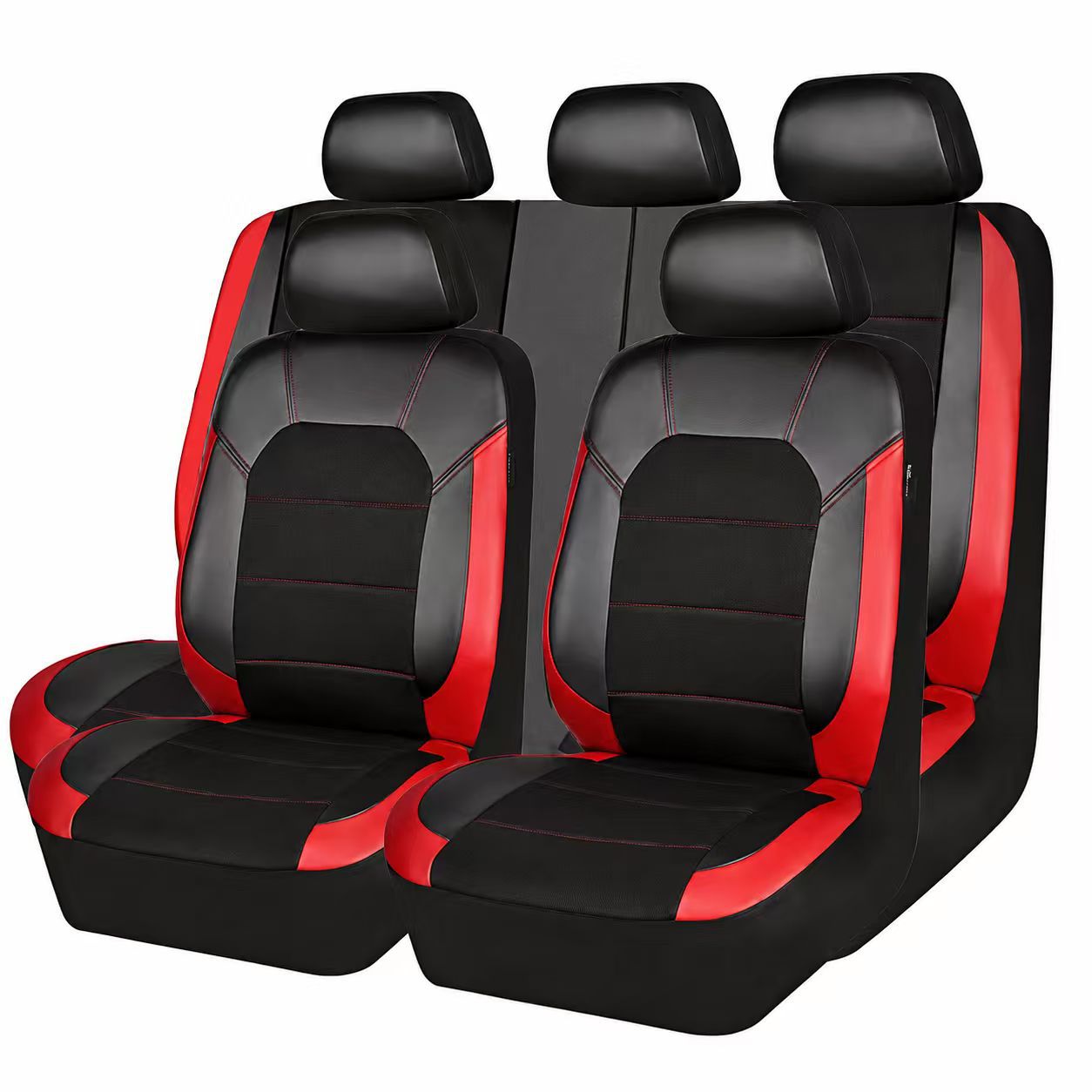Cross-border foreign trade European and Russian best-selling leather mesh fabric car seat covers, universal breathable full-cover
