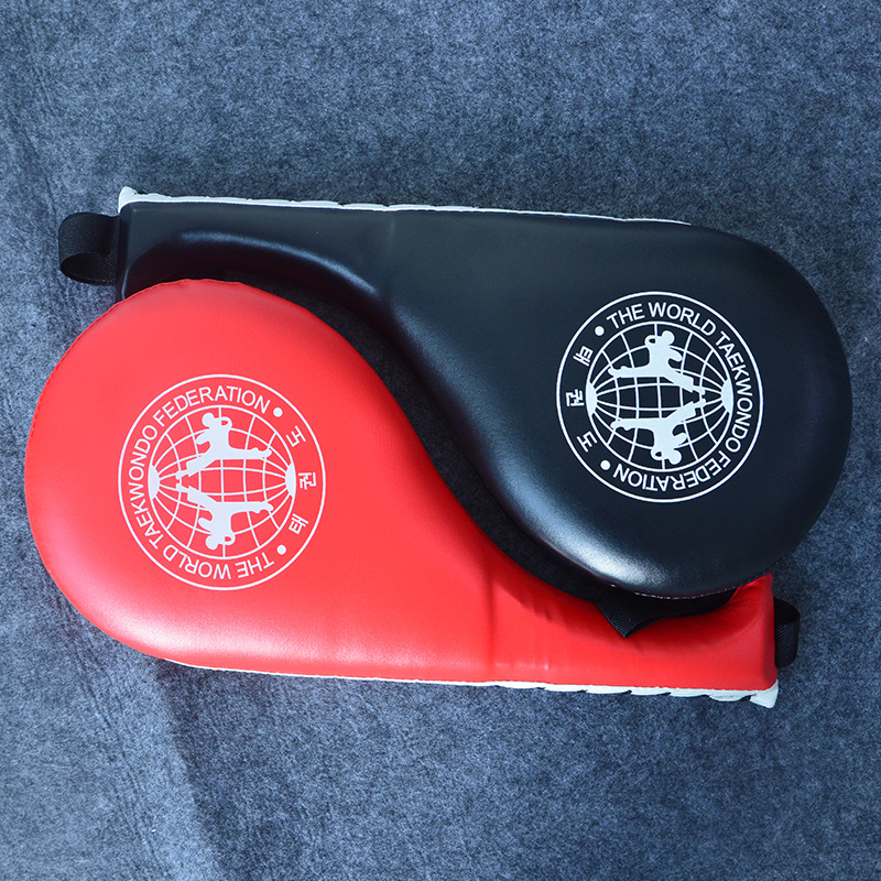 Fábrica al por mayor de taekwondo objetivo de pie de entrenamiento Sanda artes marciales kick entrenamiento pierna de pollo objetivo lucha doble hoja lateral kick Foot Target