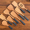 Spatula full set Beech Handle Wood paint Shovel non-stick cookware special-purpose Cooking household solid wood Independent wholesale