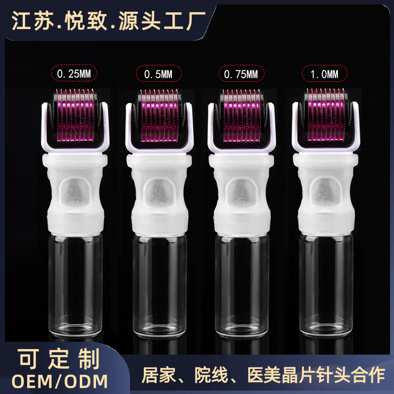 600 Microneedle Automatic Liquid Dispensing Roller Beauty Skin Care Introduction Device Squeeze Roller Microneedle Skin Beauty Microneedle