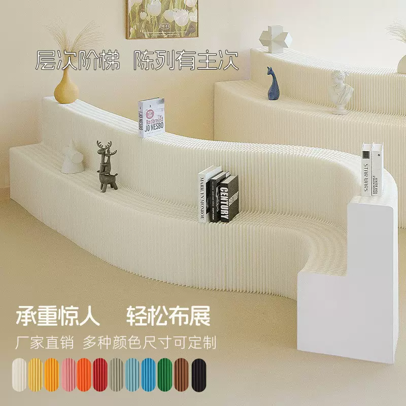 展会置物架双层长条中岛展台展示台高低展台多层展架产品陈列架