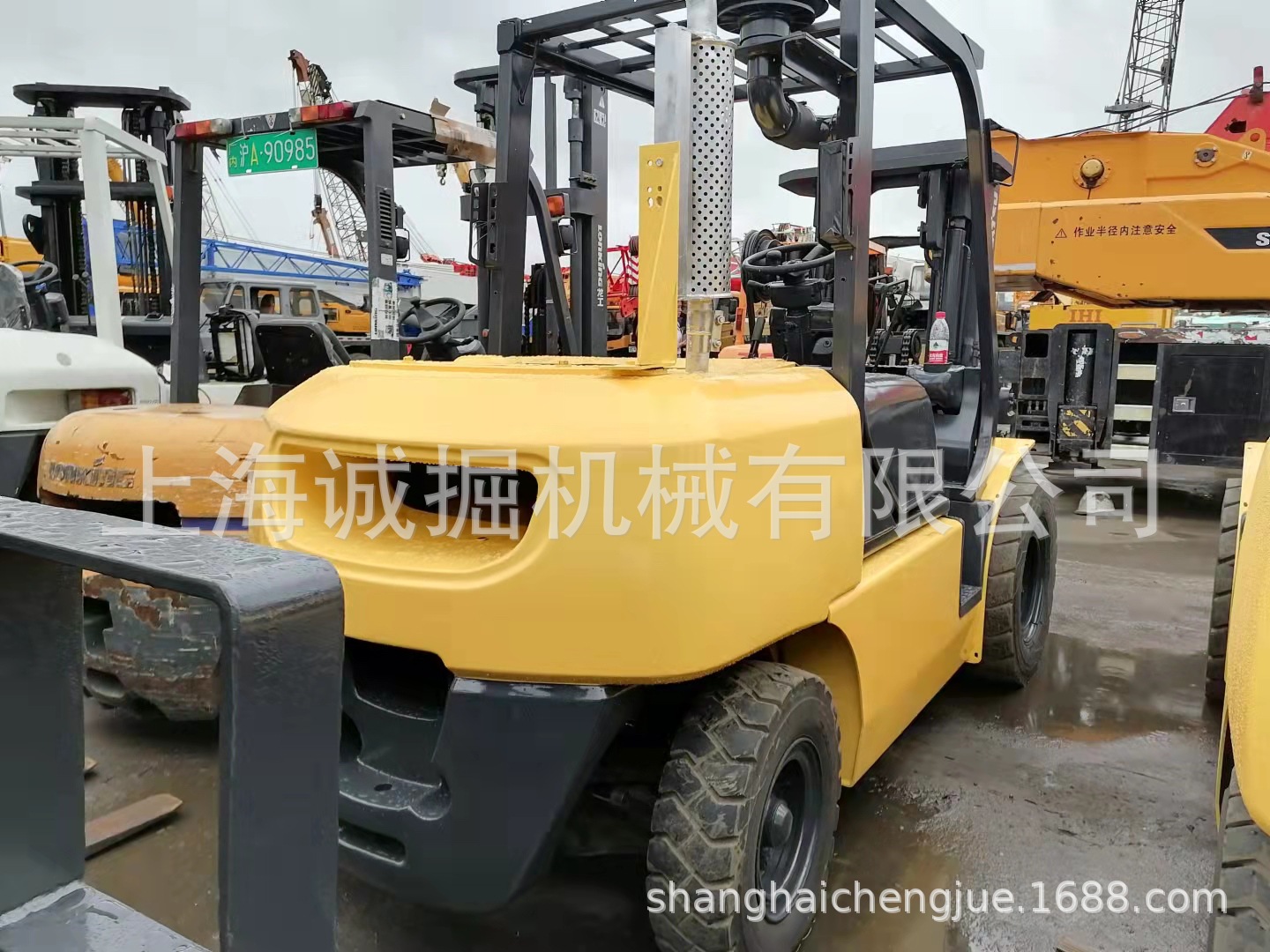 小松5吨叉车转让集装箱叉车 升高4.5米 3节门架