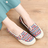 Demi-season footwear, ethnic non-slip slip-ons for leisure for mother, 2021 collection, soft sole