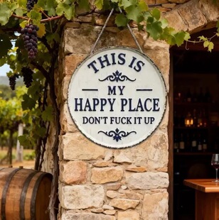 �羳���R�d�¿ɐ�Happy Place Vintage sign�옷֮�؏͹Ř�־����
