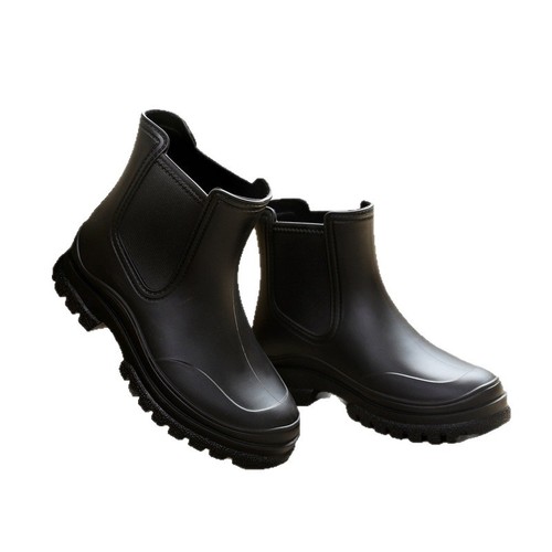 Korean 2025 Cross-border New Chelsea Women's Rain Boots Plastic Waterproof Shoes Outdoor Lightweight Water Shoes Non-slip Rubber Shoes