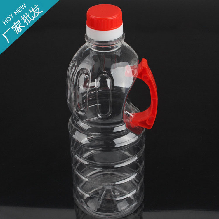 厂家批发 1L食品罐油瓶 透明pet花生食用油包装瓶