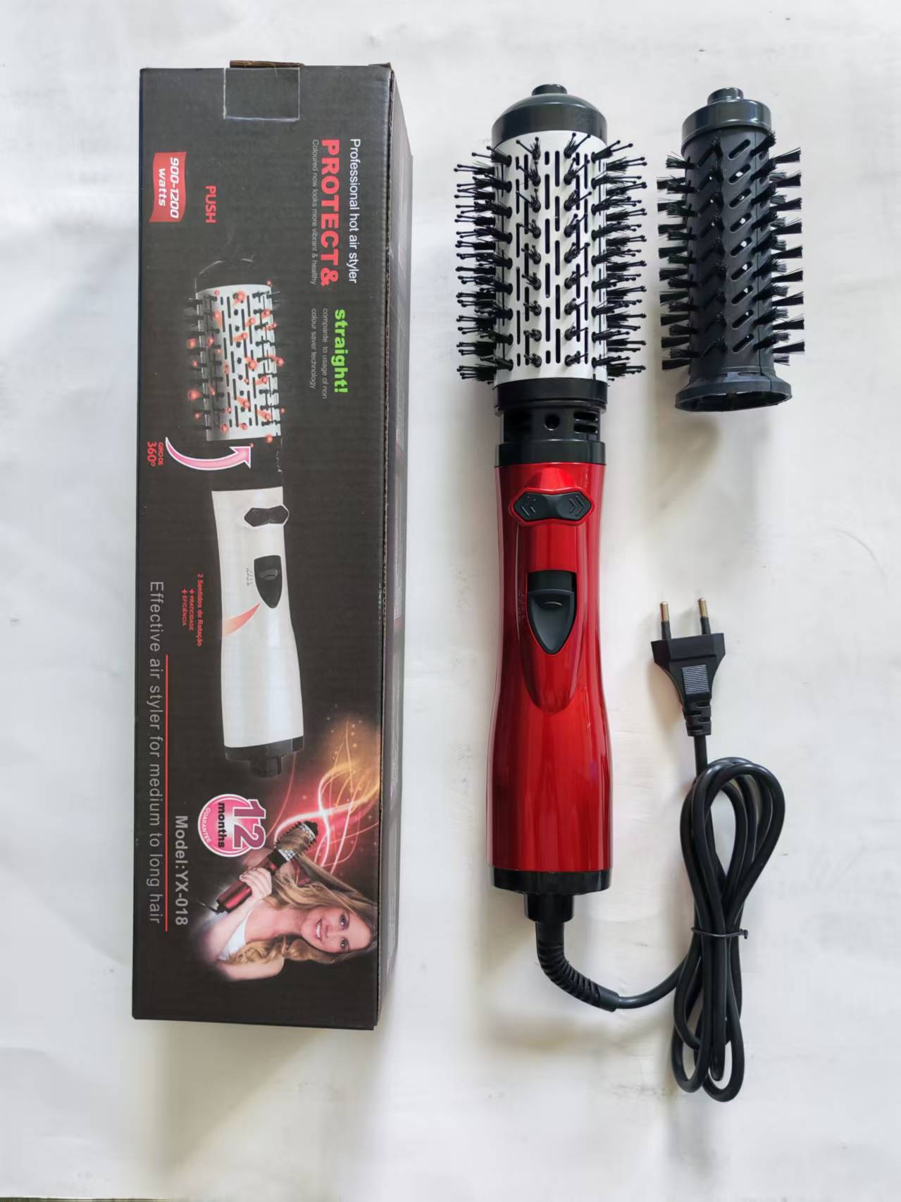 Peine secador de pelo automático transfronterizo para rizar y alisar, peine secador de pelo multifuncional dos en uno, temperatura constante, peine de aire caliente esponjoso y no dañino