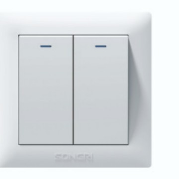 上海松日开关二开一开五孔新五孔遥控遥控器插座