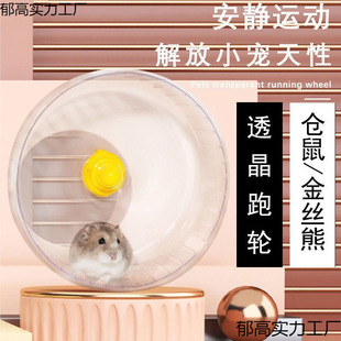 Hamster Running Wheel Silent Silent Transparent Acrylic Running Wheel Golden Bear Hanging Treadmill