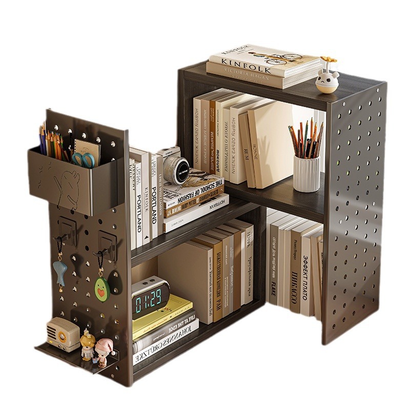 Estantería de madera maciza para niños estantería de piso multi-capa sala de estar armario de almacenamiento para estudiantes estantería para el hogar