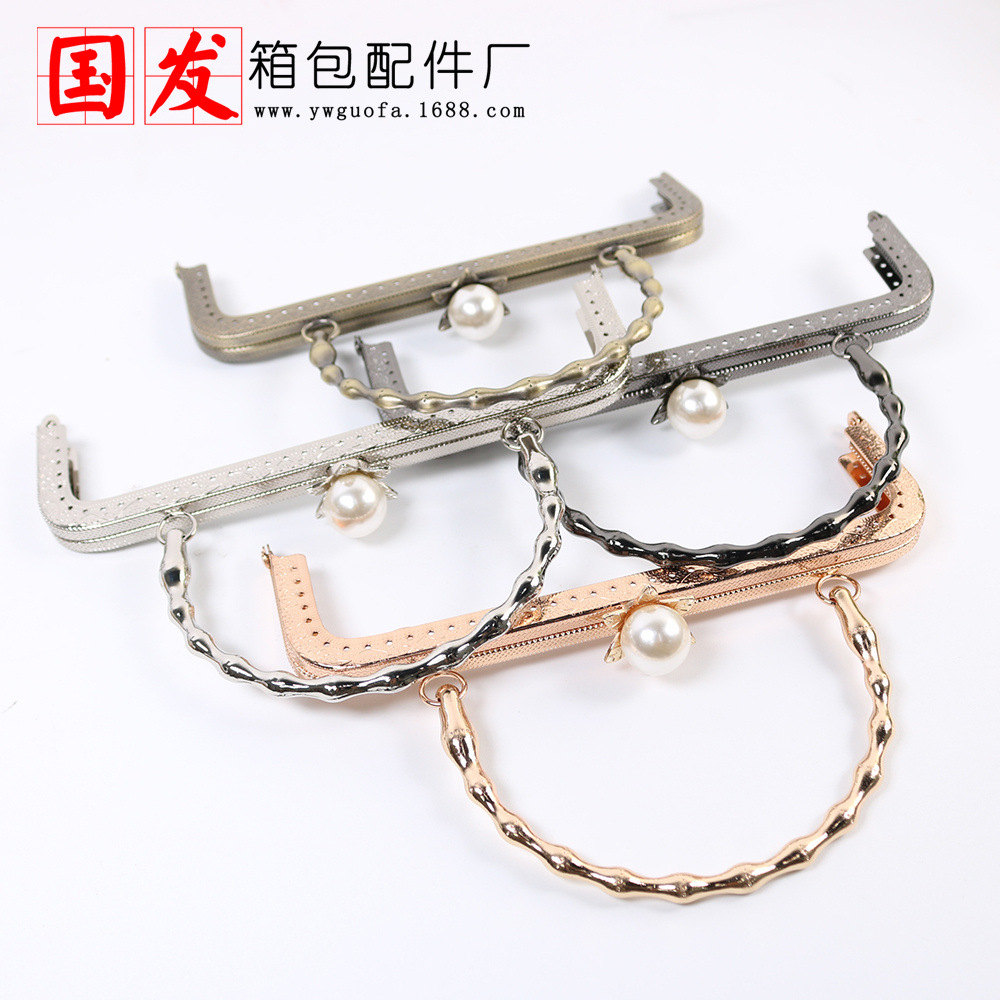 20cm cuadrada cabeza de perla en relieve bambú brazalete oro sol clavos de perla brazalete de bambú