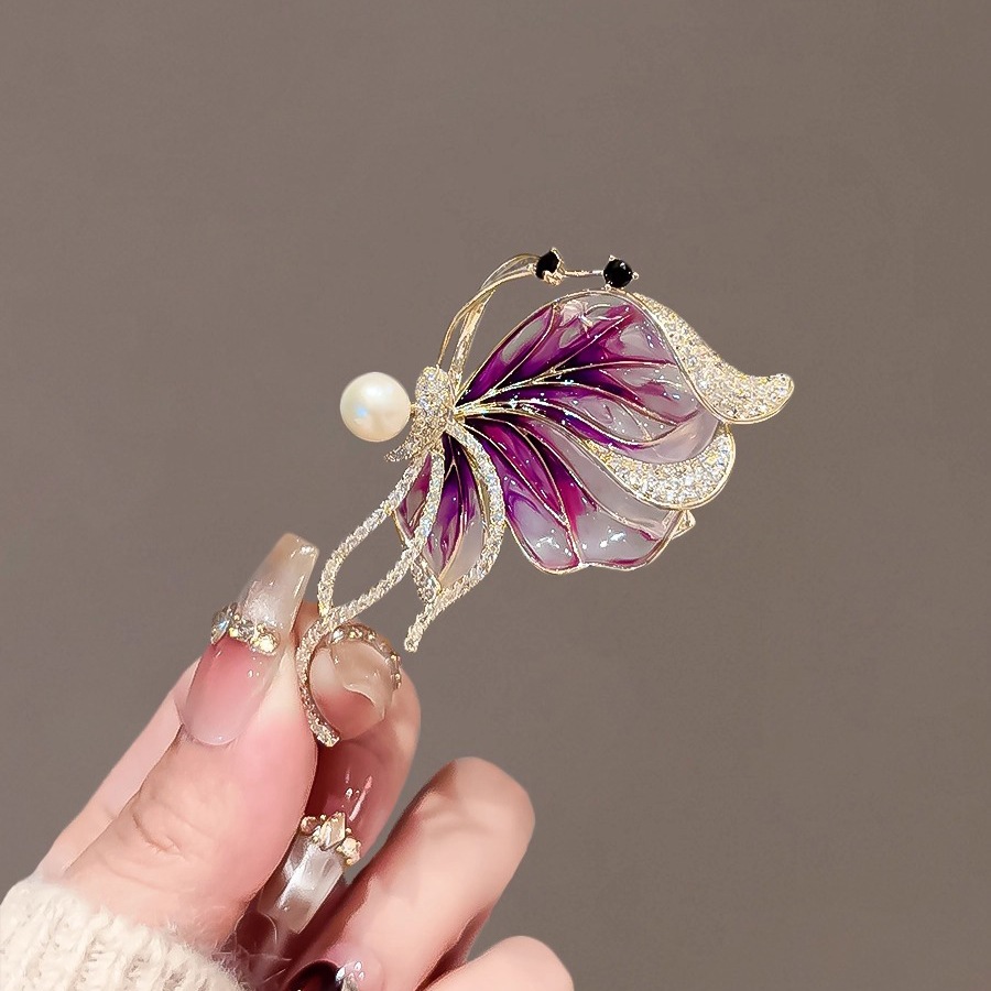 Retro Enamel Butterfly Brooch, High-End Luxury Gift, Exquisite Fashion Cheongsam Brooch, Corsage, Clothing Accessories