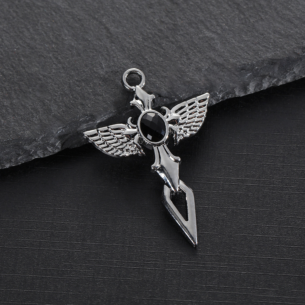 Accesorios de joyería de aleación de bricolaje Colgante de cruz de plata retro Pulsera Collar Pendientes Decoración de ropa Colgante