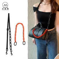 Cross-border model is suitable for presbyopia keepall25 black warrior adjustable leather shoulder strap modified acrylic decorative chain