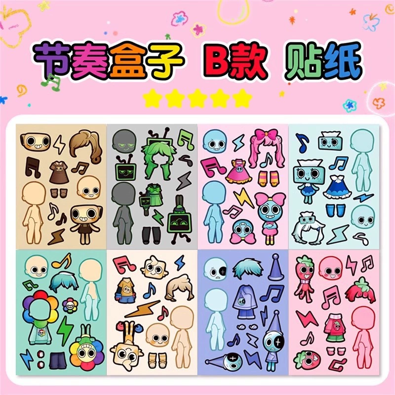 Коробка для переодевания, наклейка-мультфильм, наклейки, детская игрушка, DIY, 3–6 лет