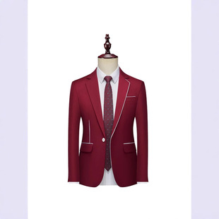 Men's Spring and Autumn Suit Jacket for Foreign Trade, Slim-Fit Business Korean Style Trendy Casual Stylish Men's Top Single Suit