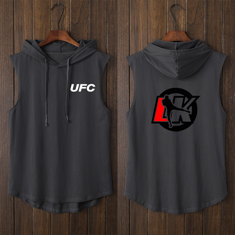 Ufc Fighting Mma Mixed Martial Arts Boxing Sports Vest T-Shirt Sleeveless Short-Sleeved Hong Kong Style Clothes Hooded Men 1
