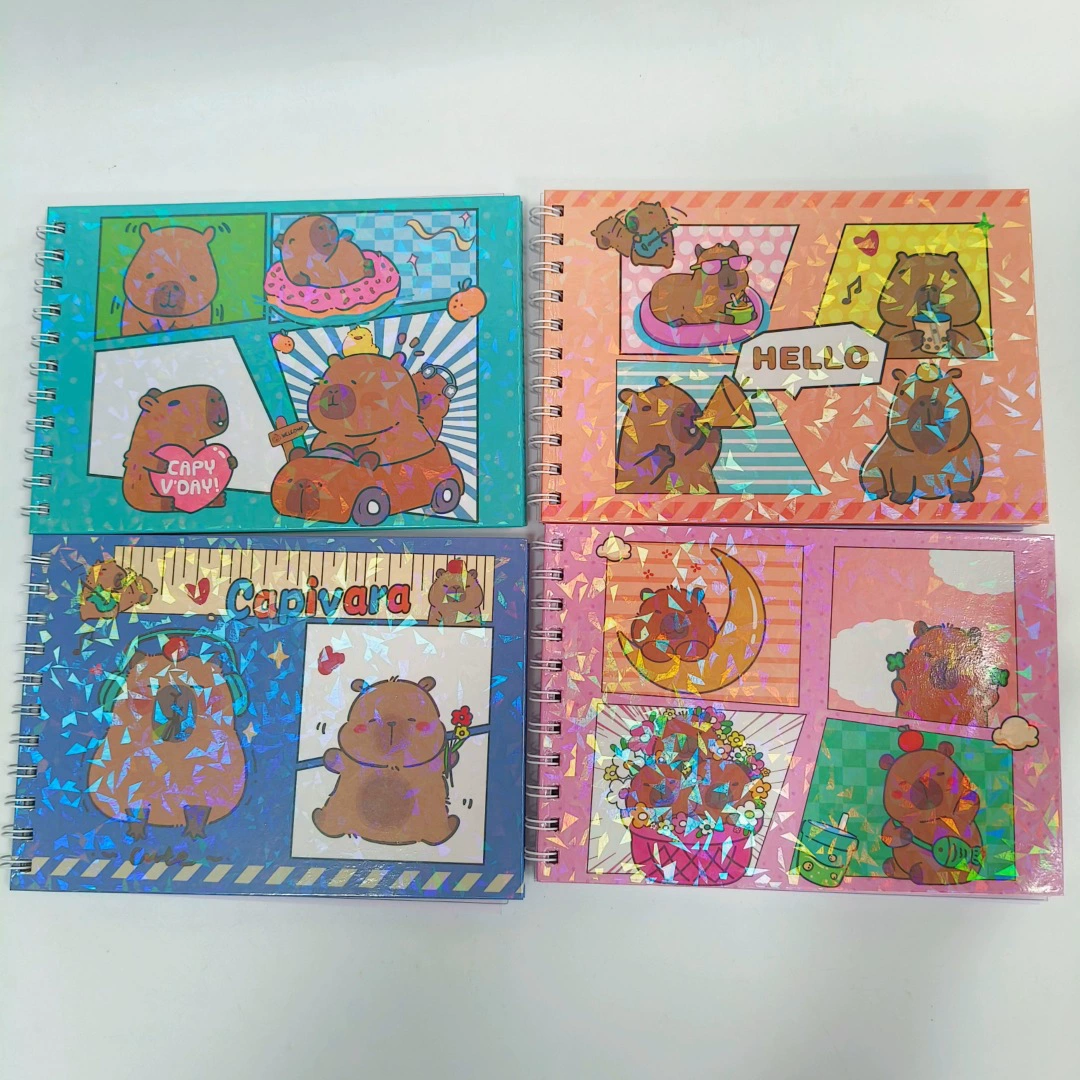 Новинка для трансграничной торговли: Милый дневник-раскраска с капибарой для снятия стресса, детская книга для рисования с героями мультфильмов, книга с картинками.